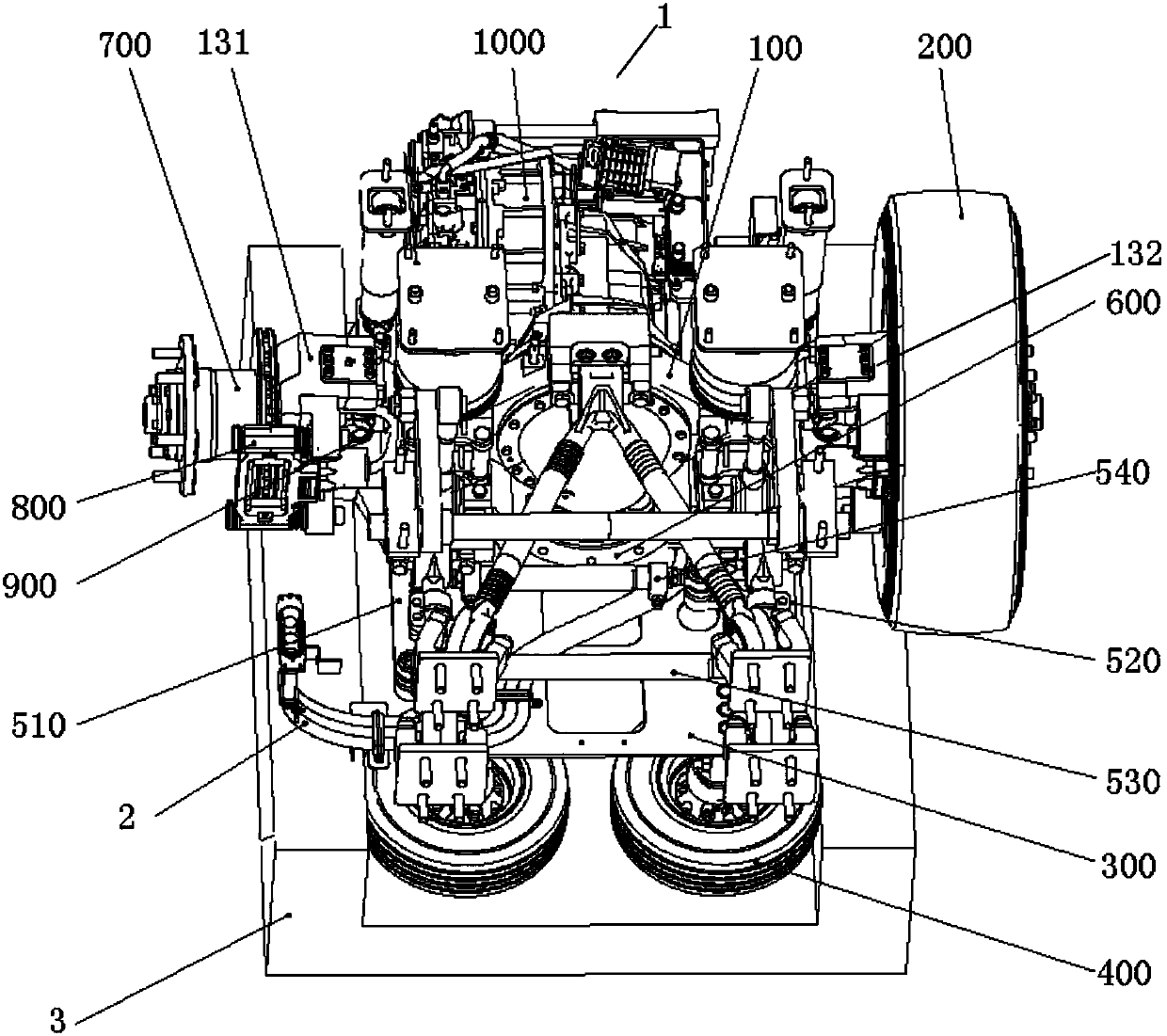 Bogie for rail vehicle, rail vehicle, and rail transit system