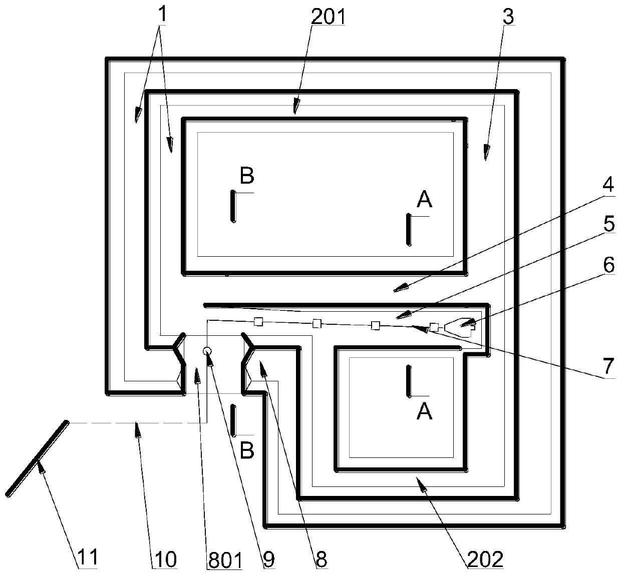 A method of intermediate bridge layout for semi-continuous process in open-pit coal mine