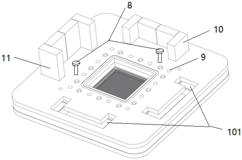 A sensor module suitable for a conductive multiphase flow wire mesh measurement system