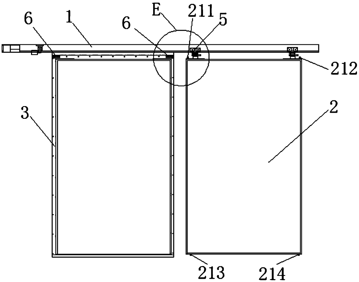 Automatic translational electromagnetic shielding door