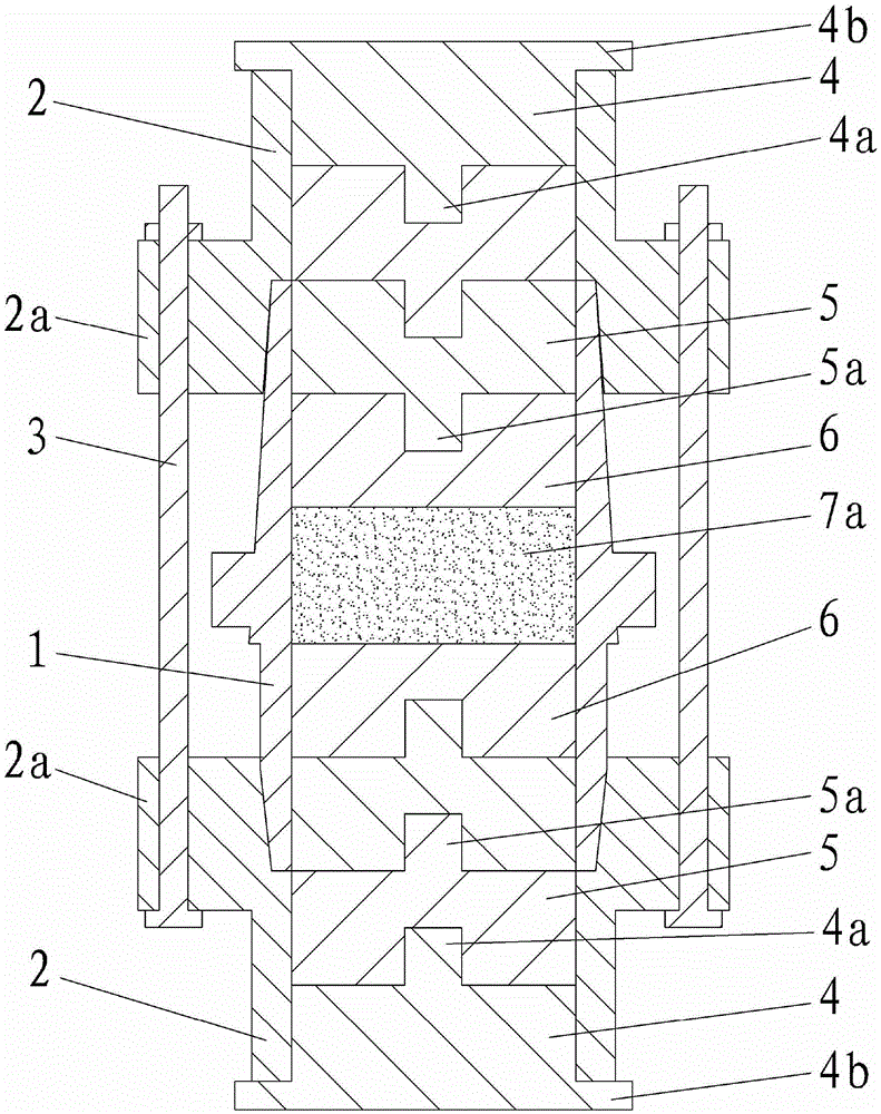 Symmetrical layered sample pressing device and sample preparation method for triaxial test sample preparation