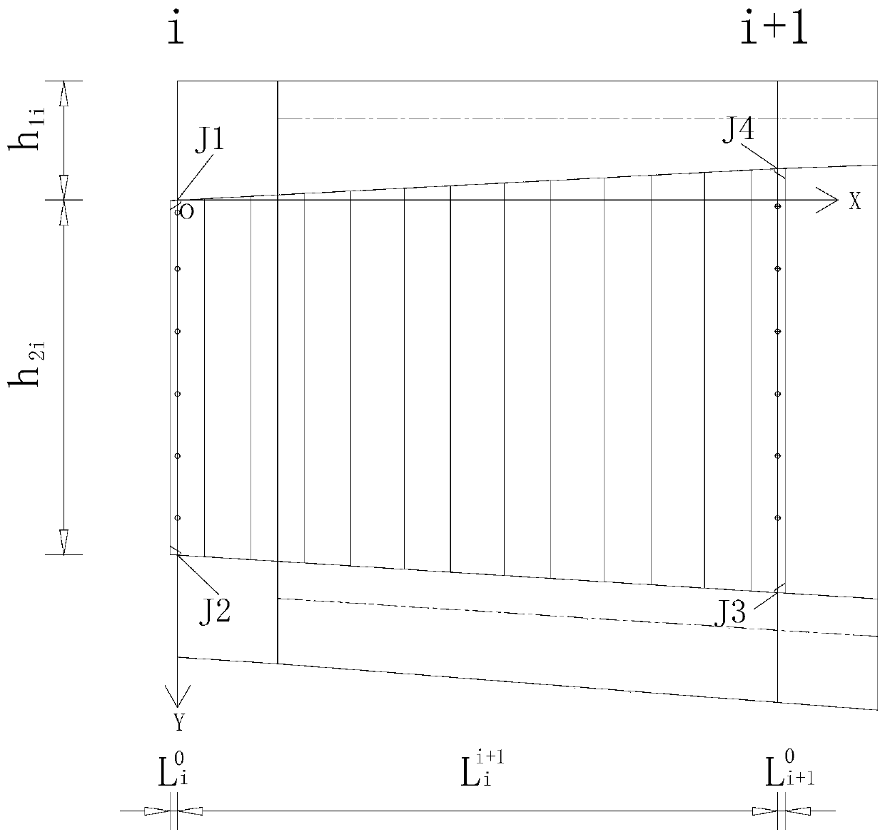 Blanking size control method for variable cross-section corrugated steel web box girder web