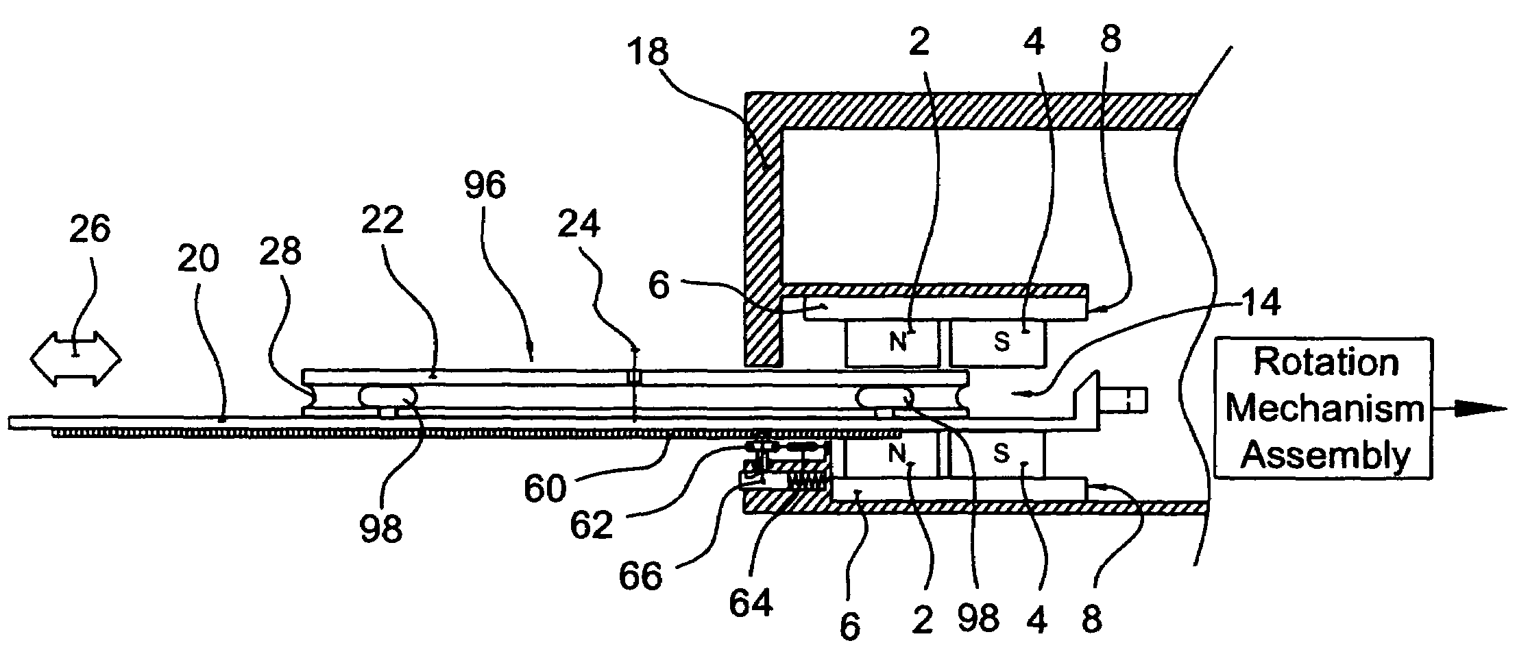 Mechanism for automated permanent magnet degaussing