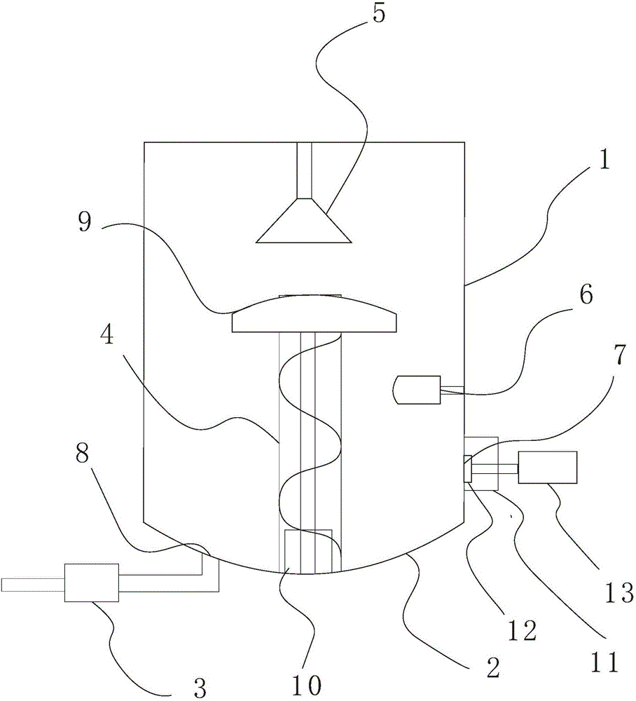 Polystyrene stirring tank with automatic spraying device