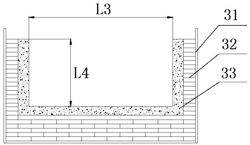 Blast furnace overhauling residual iron placing device and method