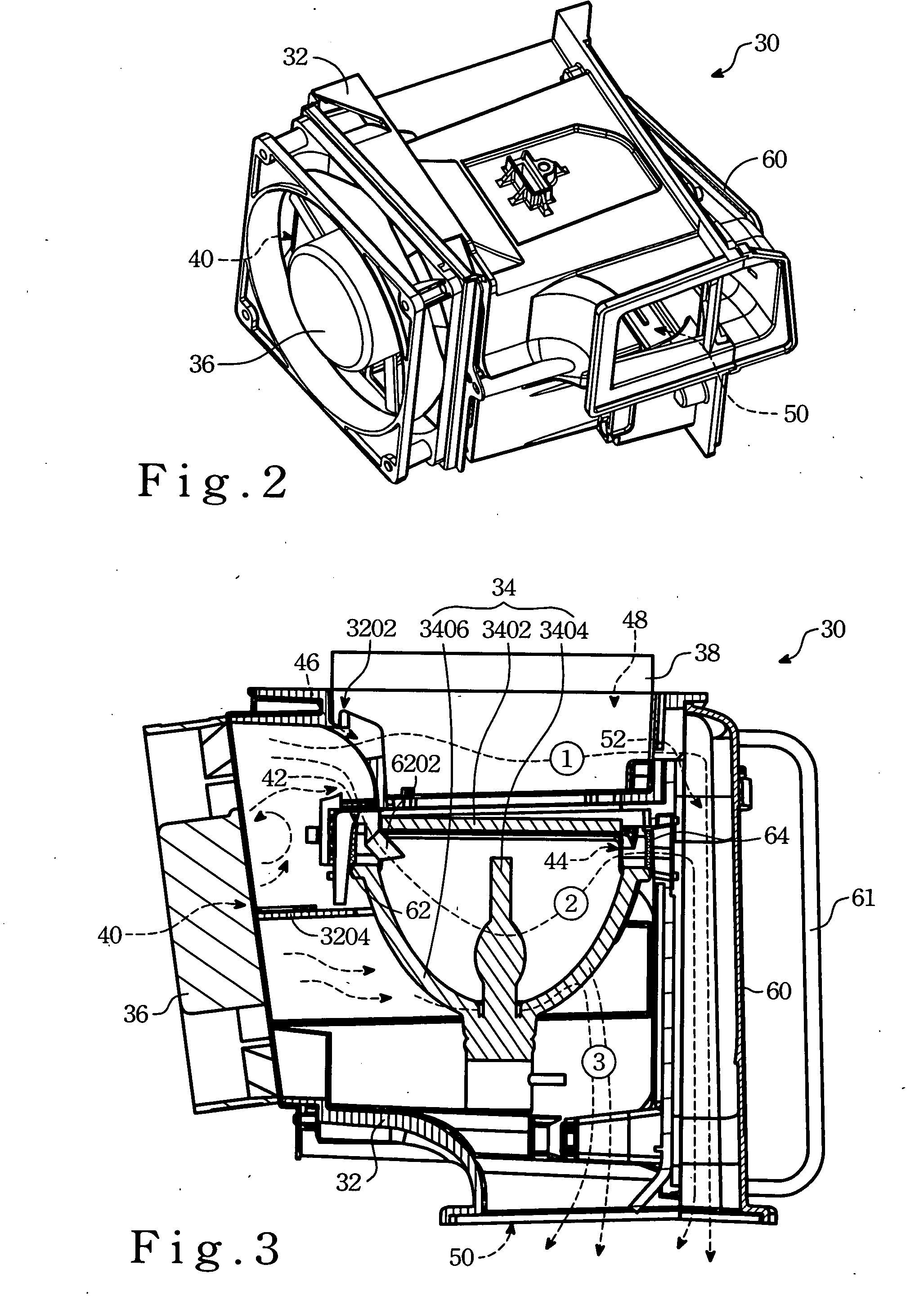 Heat-dissipating device for a projection apparatus
