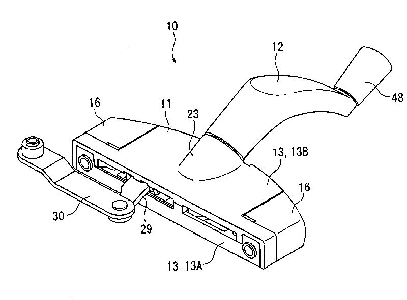 Window opening and closing device and door and window