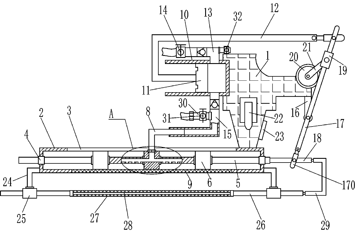 Vehicle washing agent mixed liquid spraying device