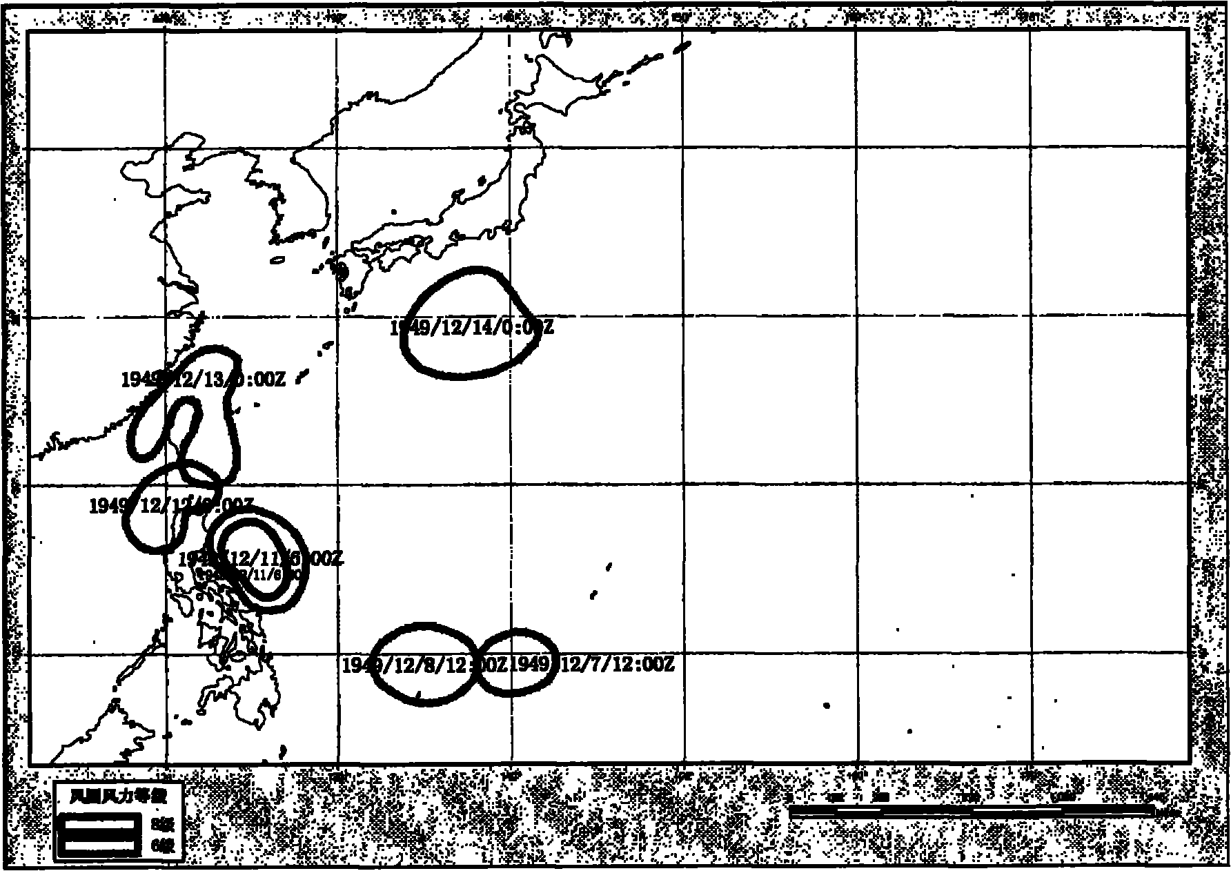 Method for manufacturing tropical cyclone wind zone