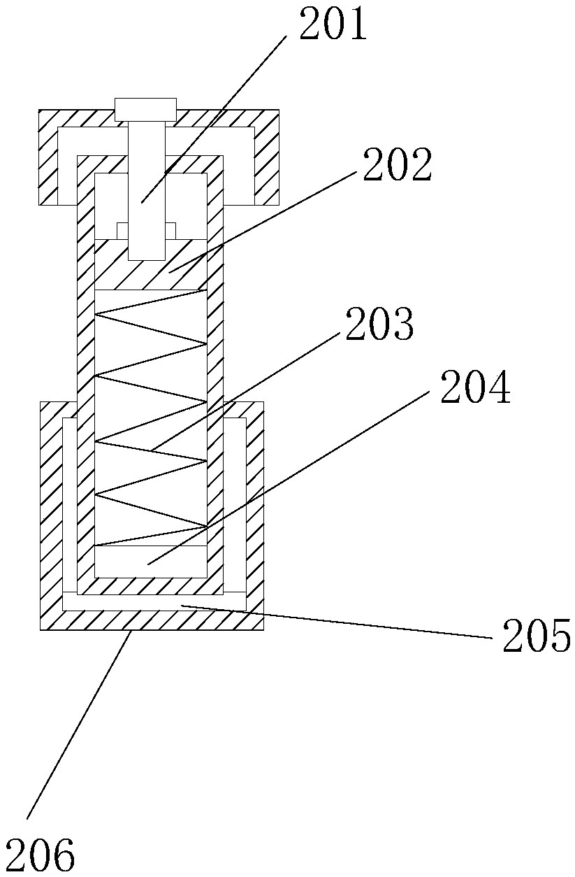 Cab rear-suspended damper limiting protection device