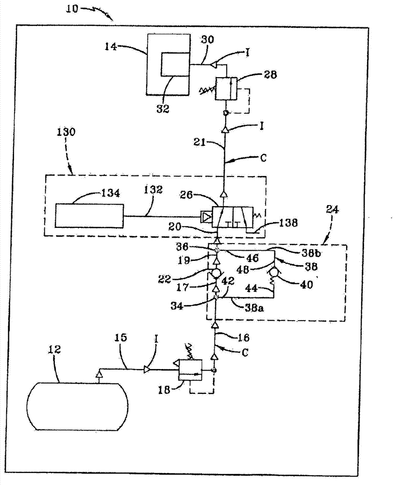 Tire inflation system with discrete deflation circuit