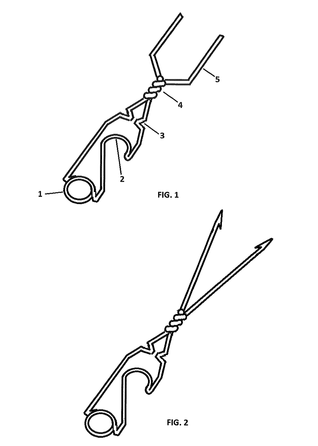 Device and method for removable utensil that attaches to handle of variable sizes