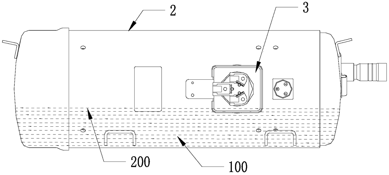 Liquid level adjusting device, compressor shell and compressor