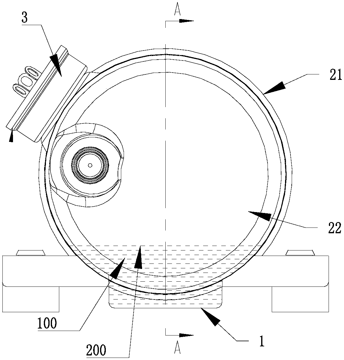 Liquid level adjusting device, compressor shell and compressor