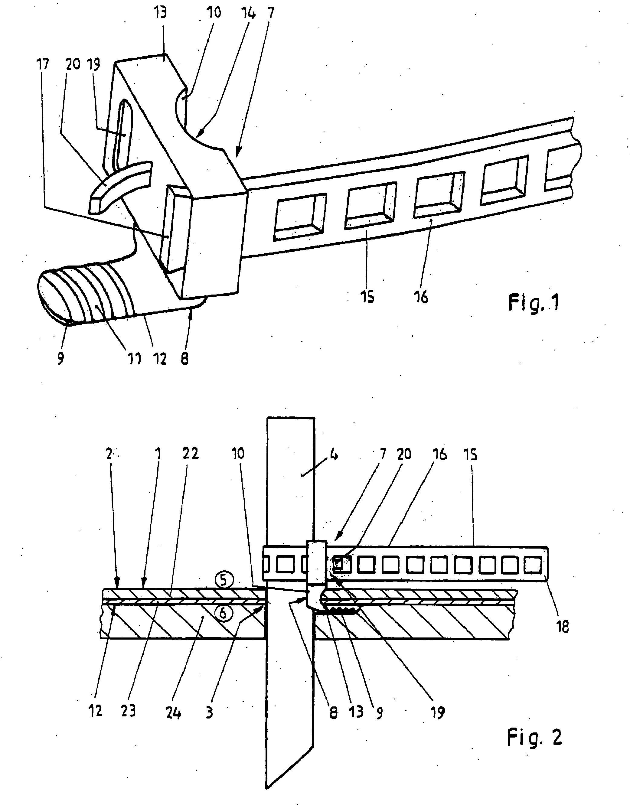 Device for fixing a tube within a hole in a body tissue layer