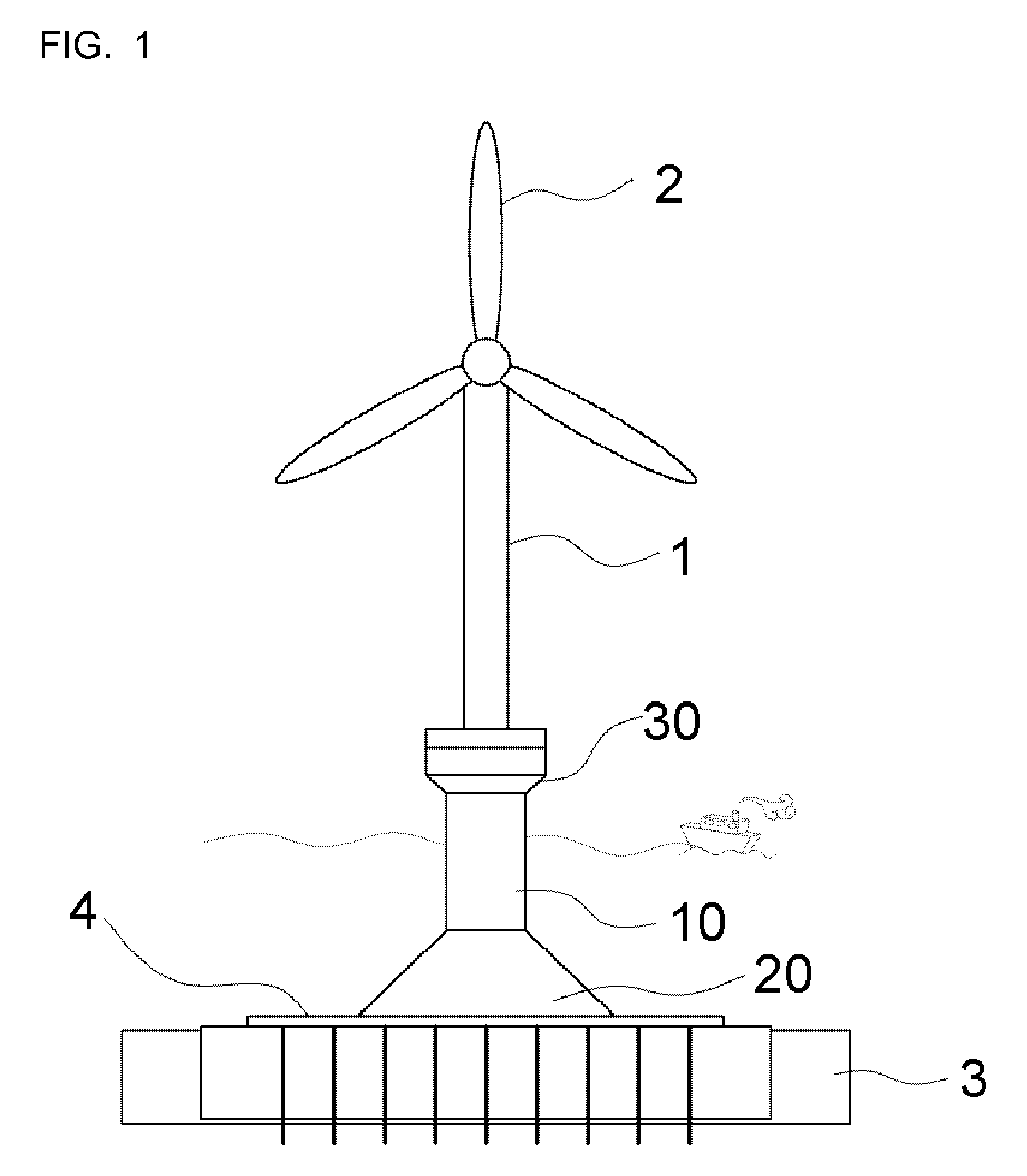 Supporting structure for offshore wind power generator