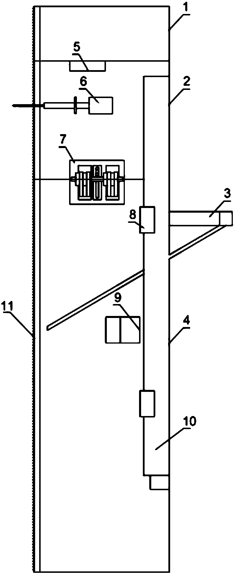 Special directional rod for powder wall machine