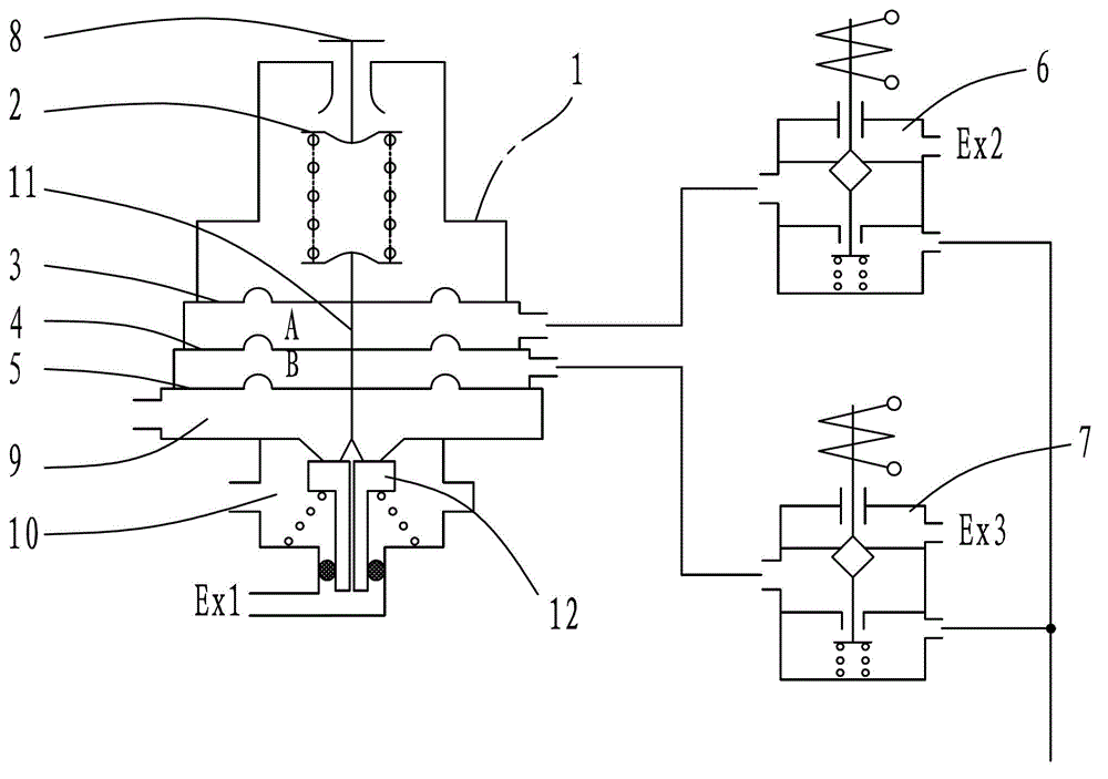 Pressure reducing valve capable of outputting pressure selectively