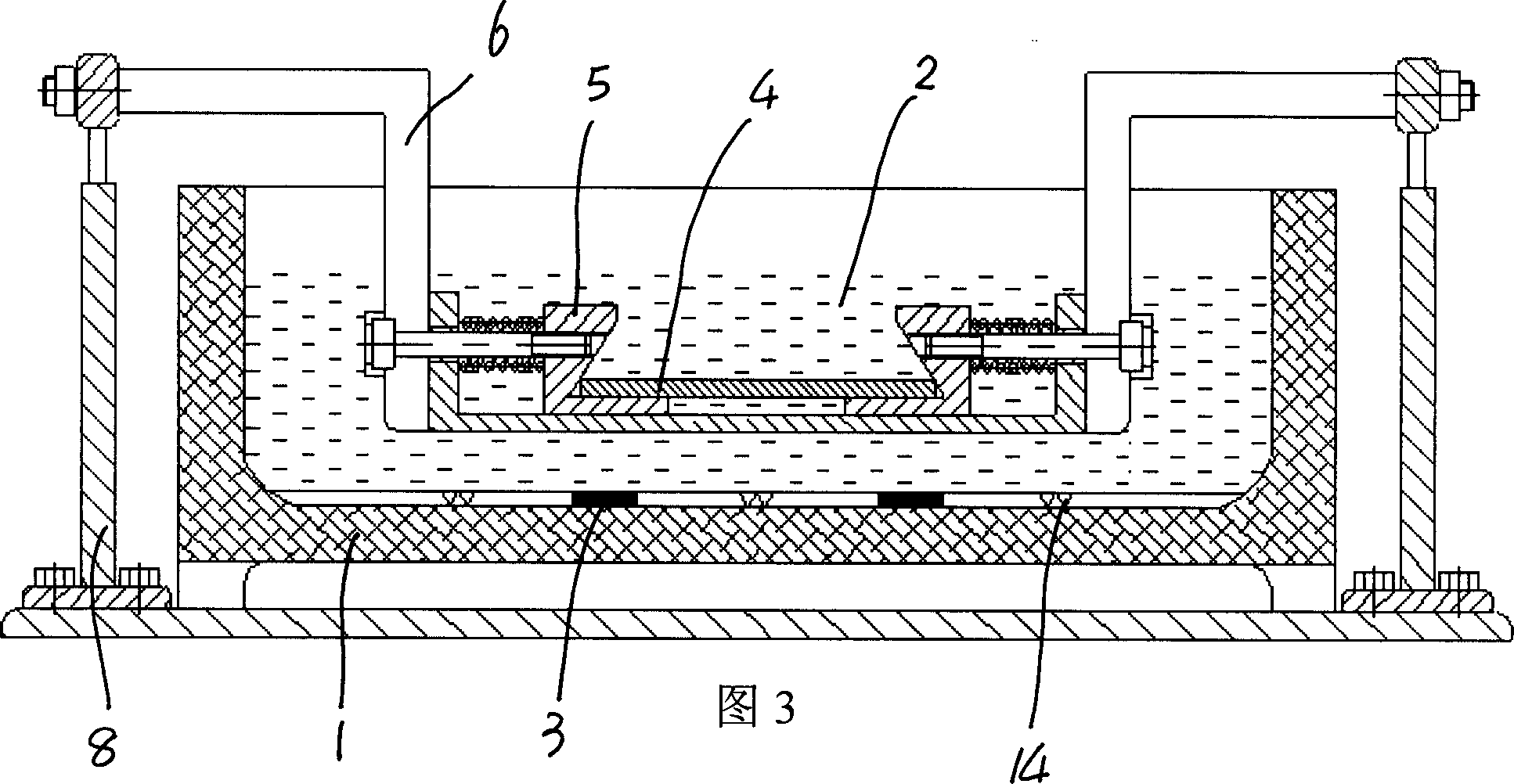 Method and device of sealing-off separating device in printed substrate liquid state heat-conducting medium