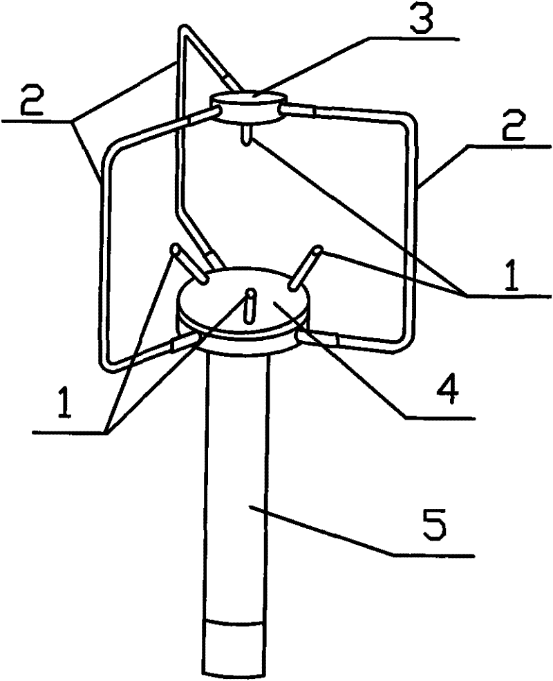 Tetrahedral ultrasonic wind sensor and measuring method thereof