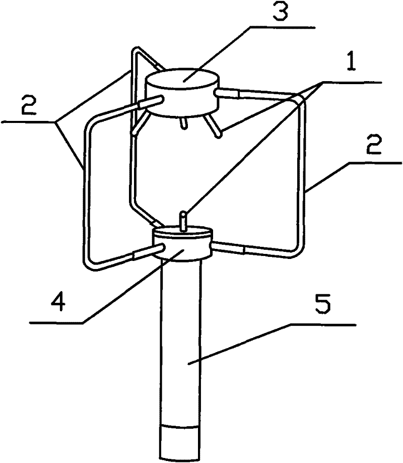 Tetrahedral ultrasonic wind sensor and measuring method thereof