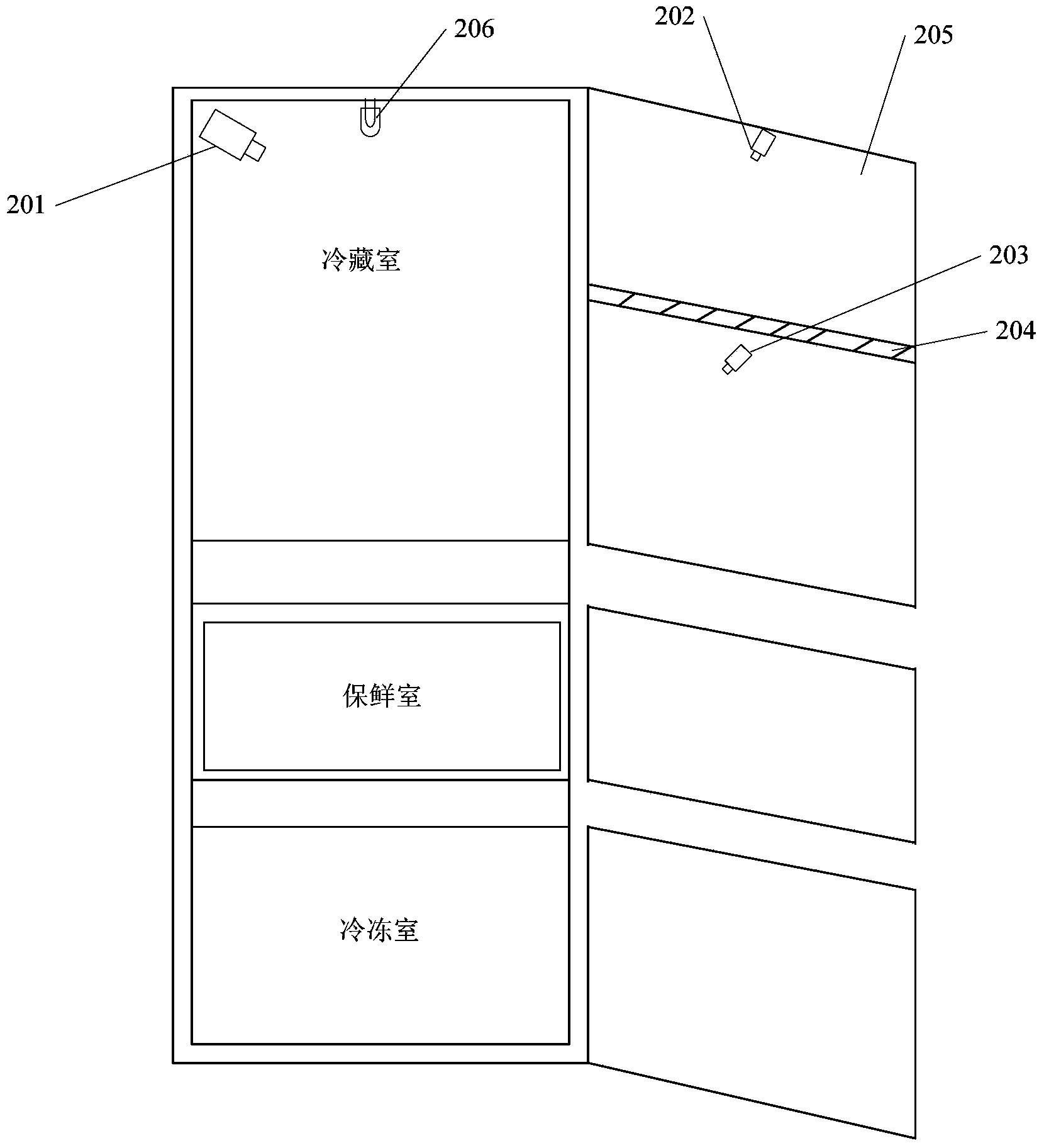 Method for checking food materials in refrigerator