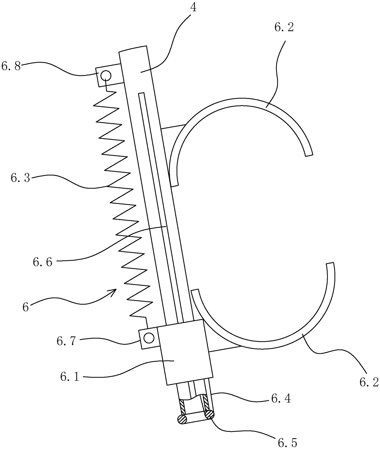 Electrical pole construction assisting mechanism for enlarging distance between overhead conductor lines