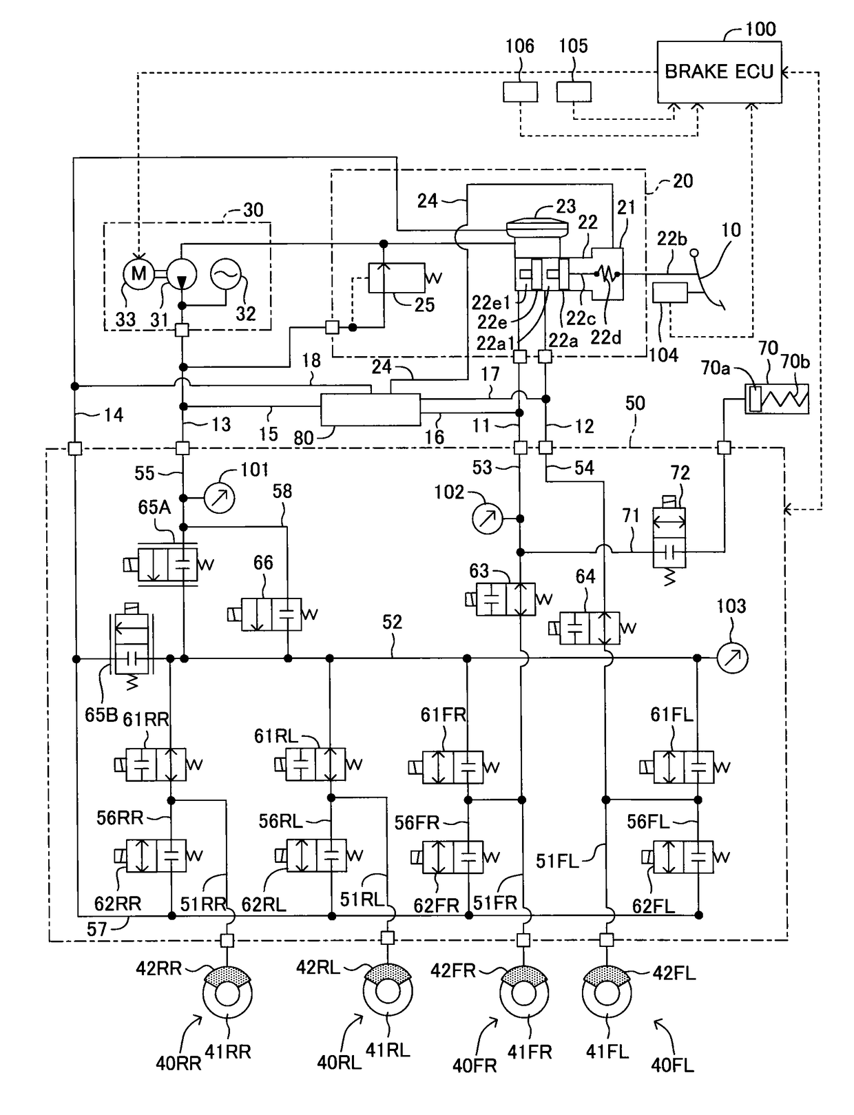 Vehicle brake device