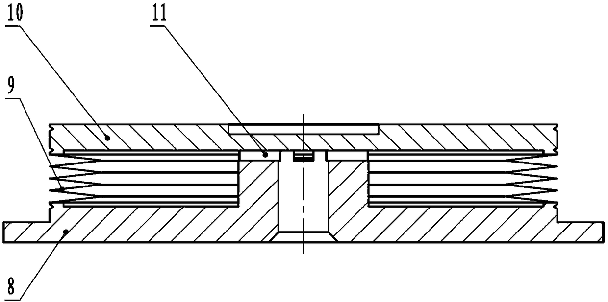 A series vacuum pressure bellows assembly