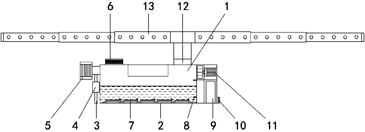 Wall-mounted agricultural greenhouse humidifying device