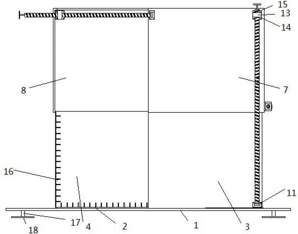 Three-direction variable type heavy machine tool foundation model box controllable in boundary condition