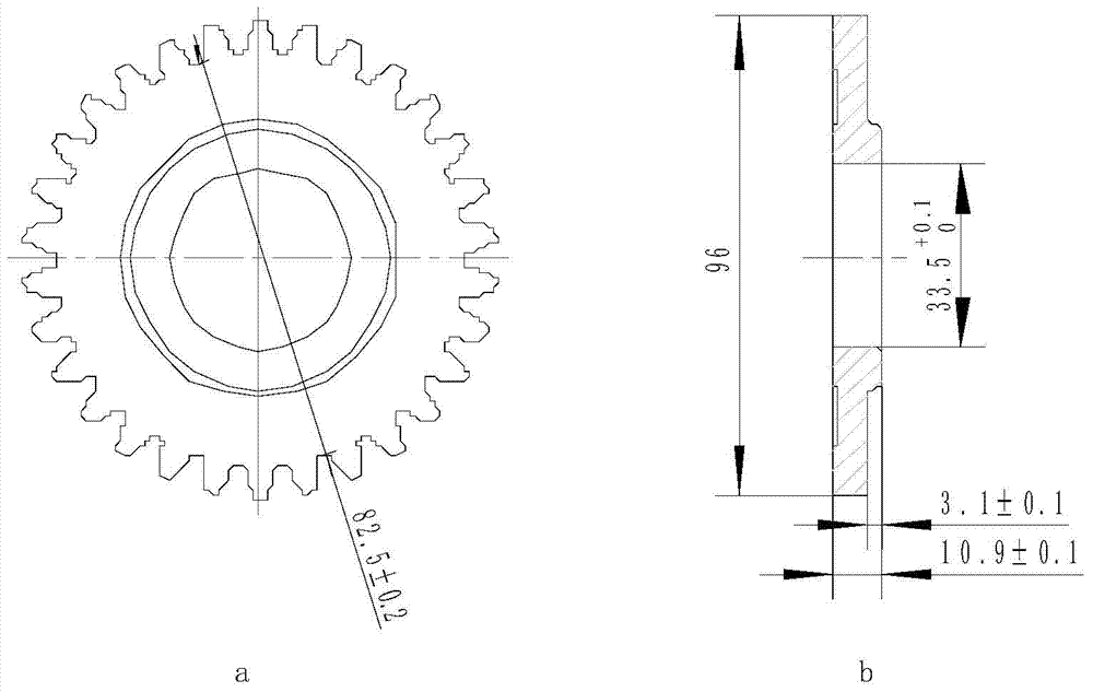 Precision forming method and device for flat gear with flange