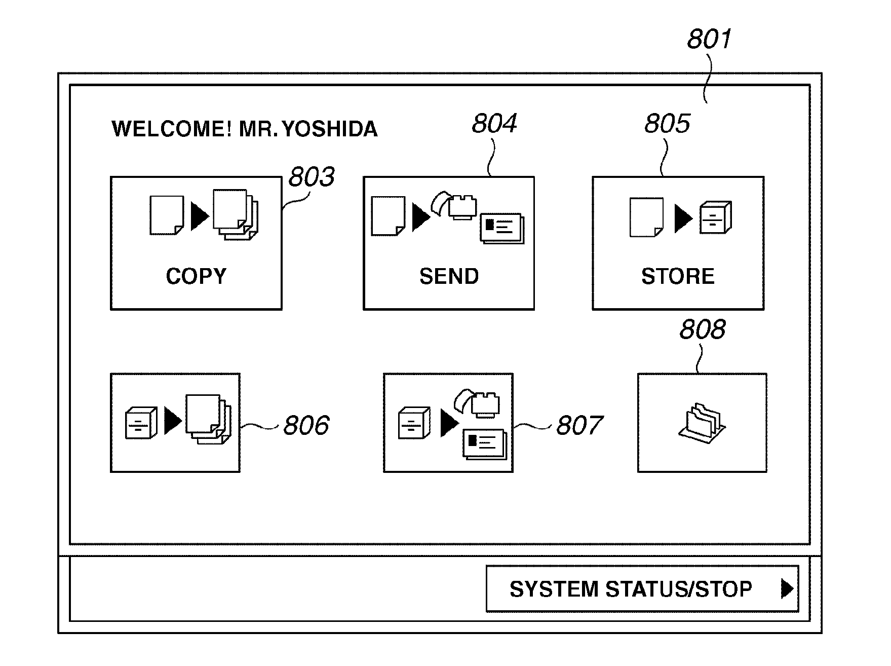 Method for displaying user interface in accordance with user's intention