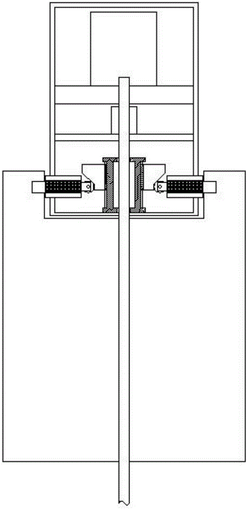 A lift-type door panel device that uses a single screw rod to realize automatic locking