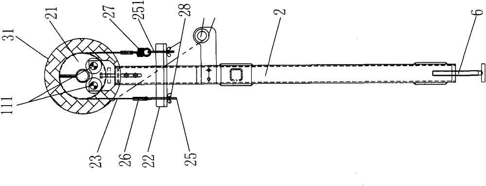 Multiaxial material returning device for cutting reinforced fabric