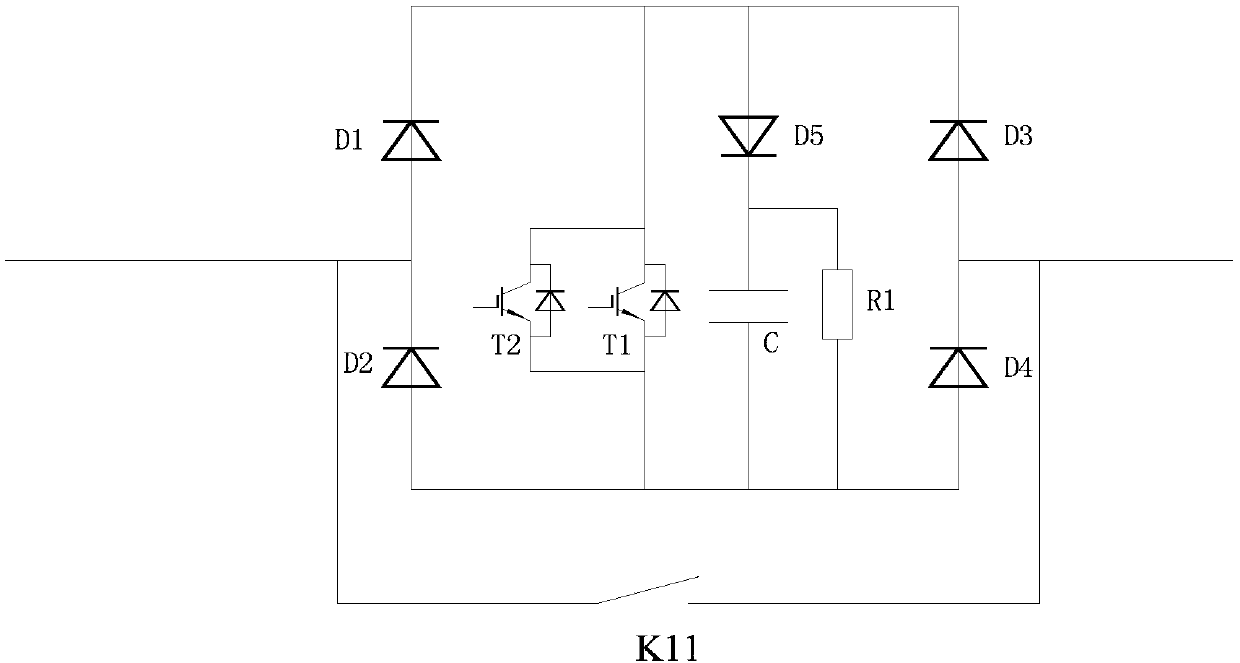Test circuit used for high-voltage DC circuit breaker submodule