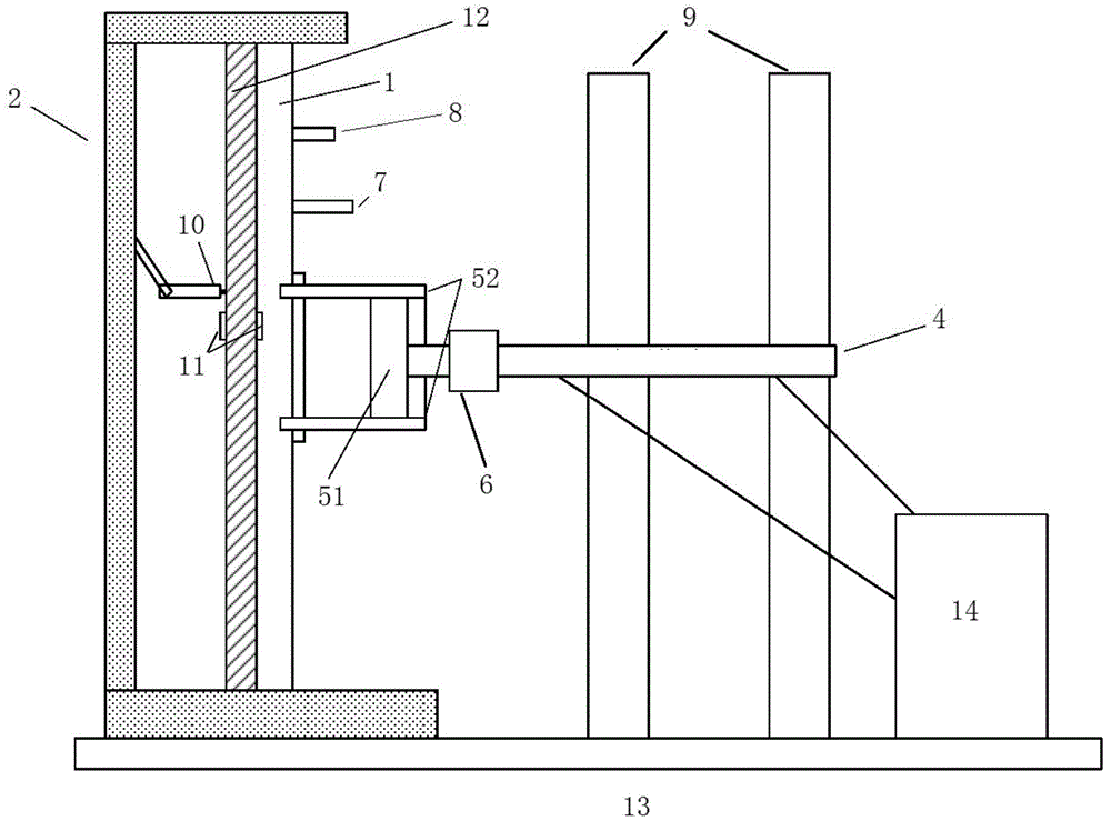 Air pressure fatigue load test method and device for train window