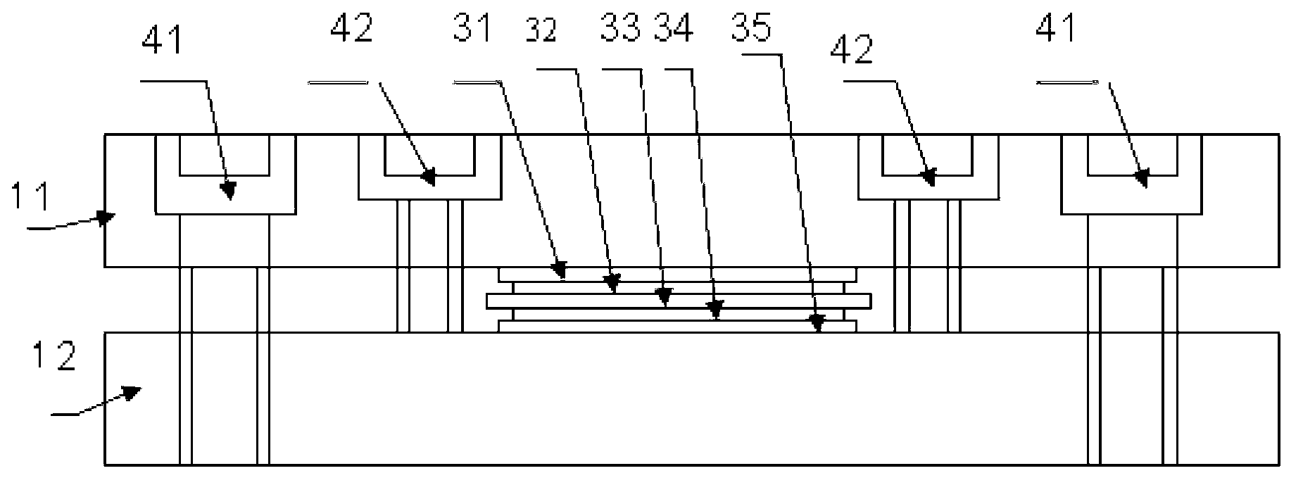Fixture used for moulding of proton exchange membrane fuel cell membrane electrode and preparation method for proton exchange membrane fuel cell membrane electrode