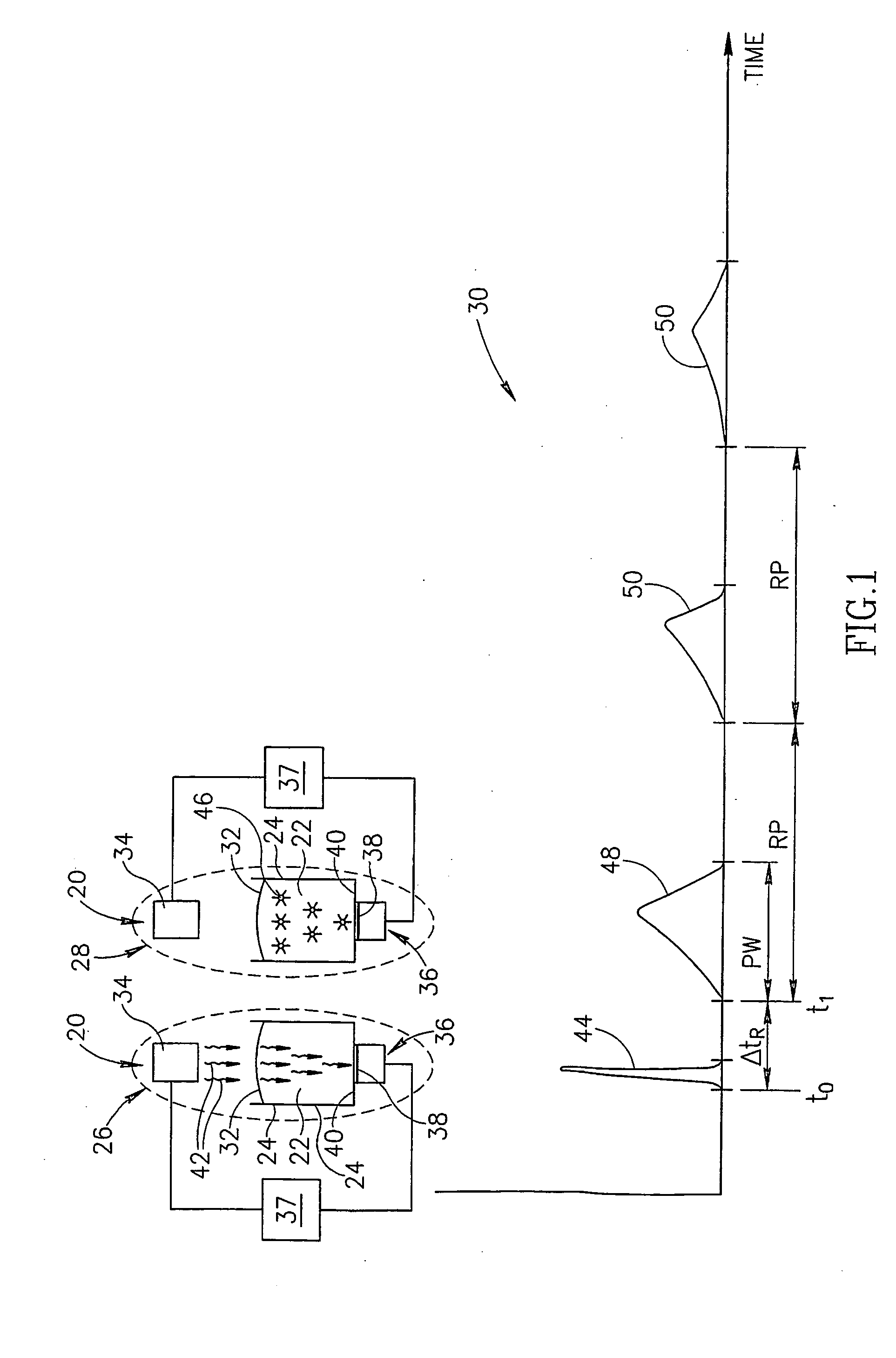 Method and apparatus for determining absorption of electromagnetic radiation by a material