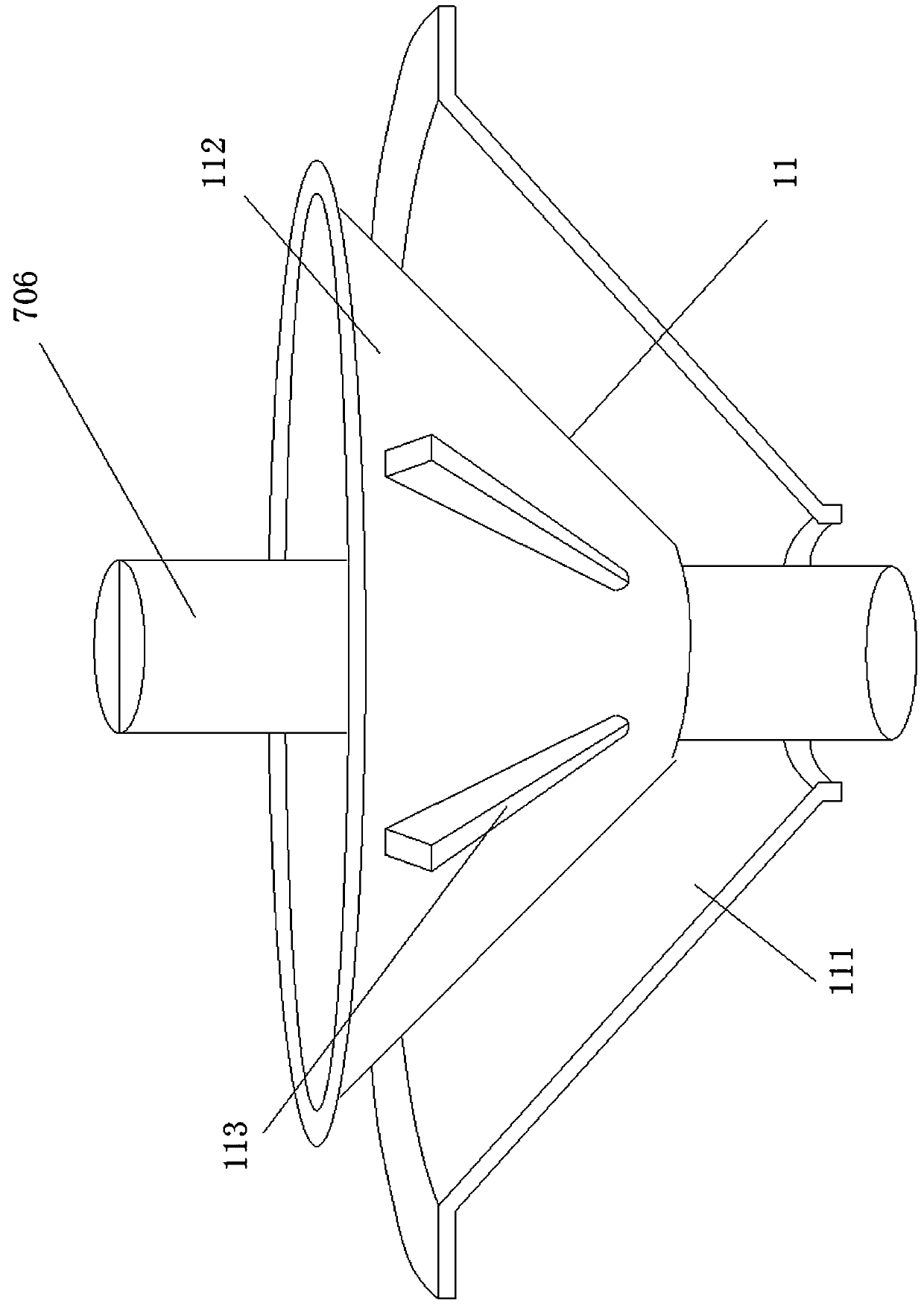 Rotary wing type aroma extraction device and using method thereof