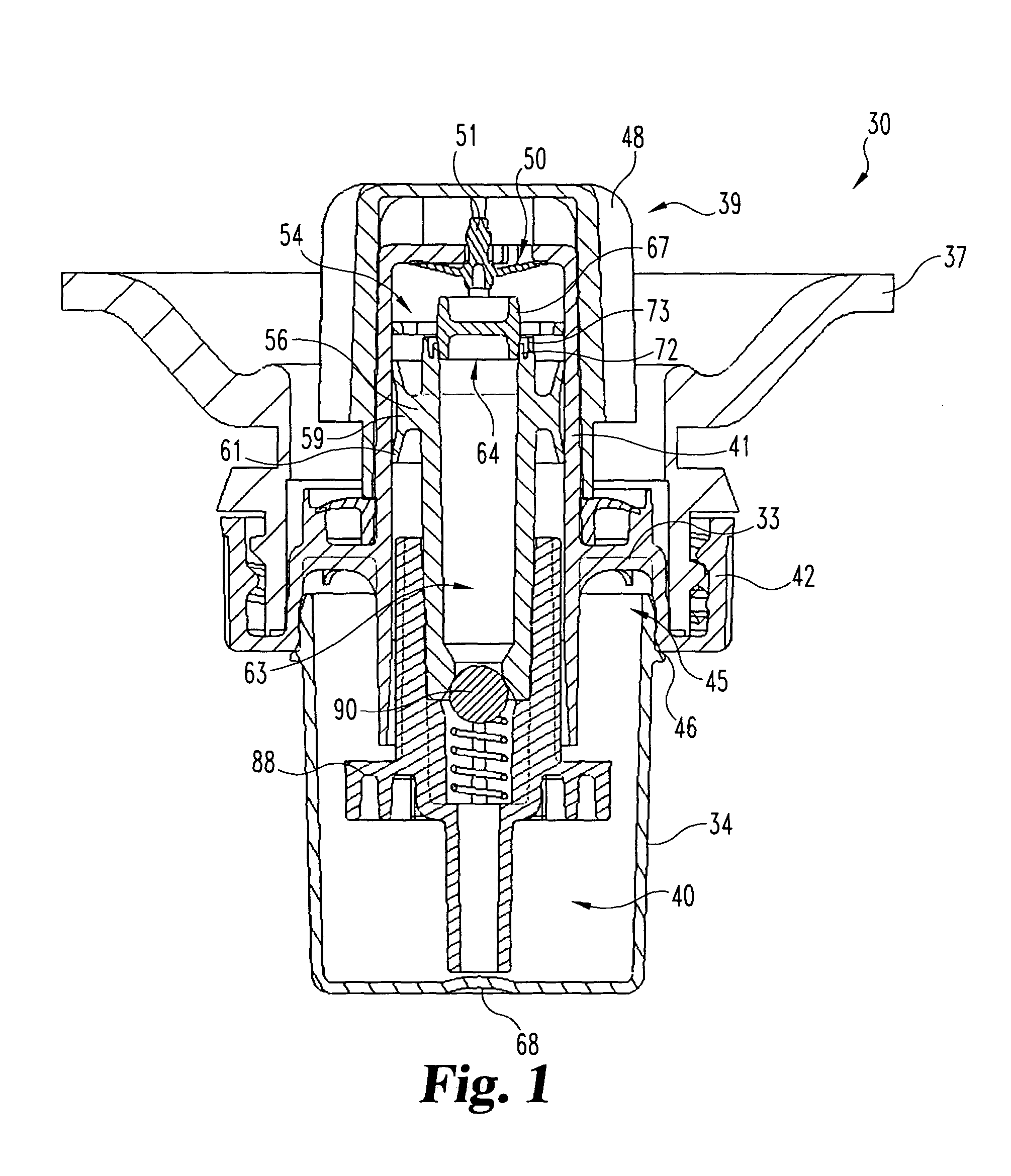 Inverted dispensing pump