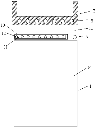 Suspended type dressing mirror with object suspending function
