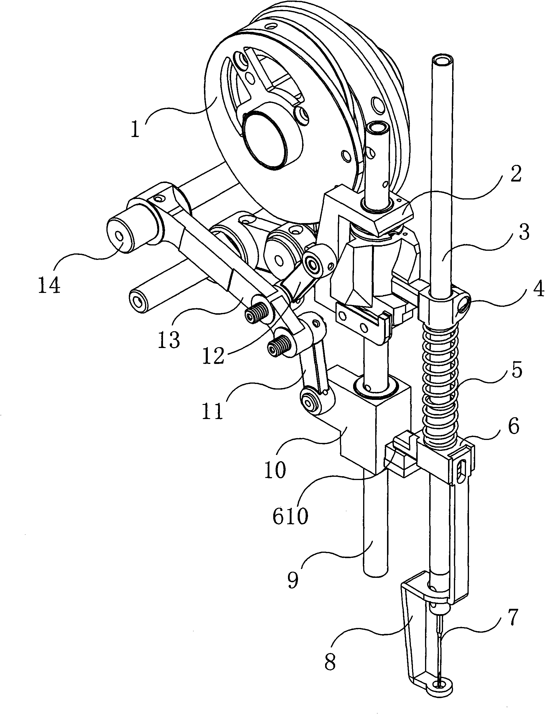 Auxiliary lifting mechanism of presser foot of computerized embroidery machine