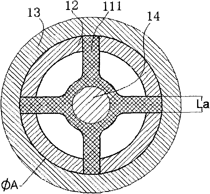Medium supporting structure applied to radio-frequency coaxial connector