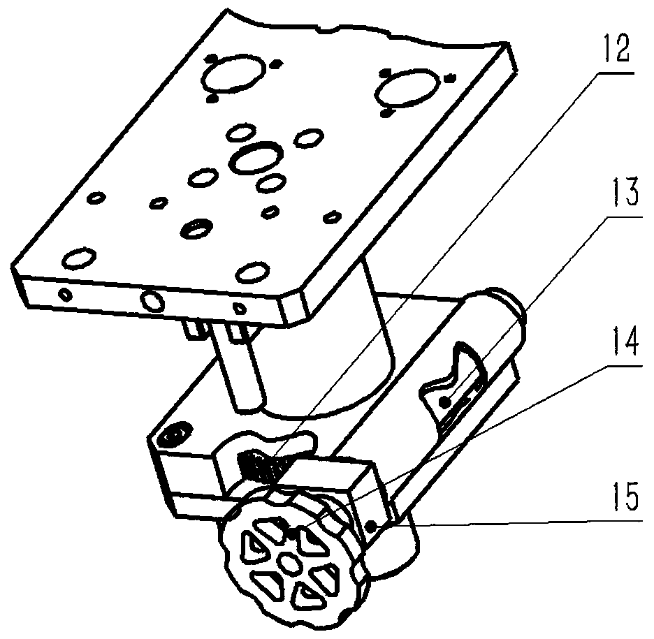 The special lifting and adjusting mechanism for the mouth forming device of the bottle making machine