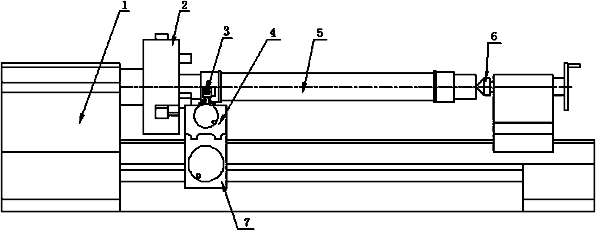 Non-contact type measuring system for train axle wheel seat and measuring method thereof