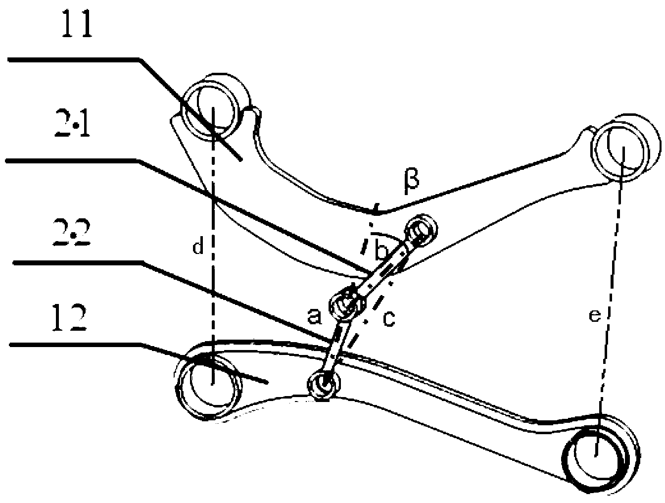 Multi-link suspension structure