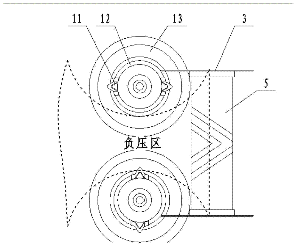 Double disc type rotating cropper cradling feeding mode and device