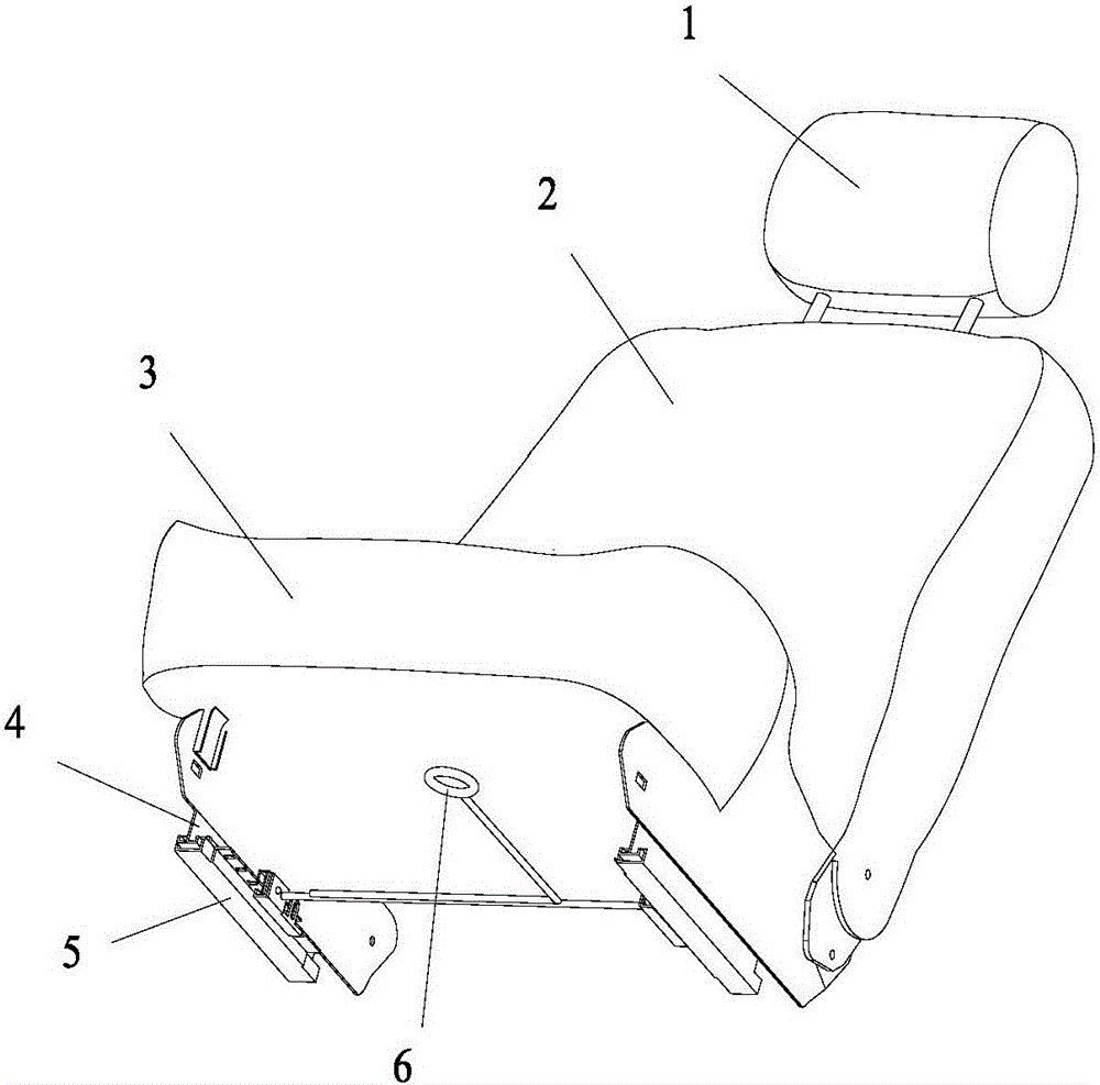 A sliding seat with self-adaptive anti-whiplash after tail impact