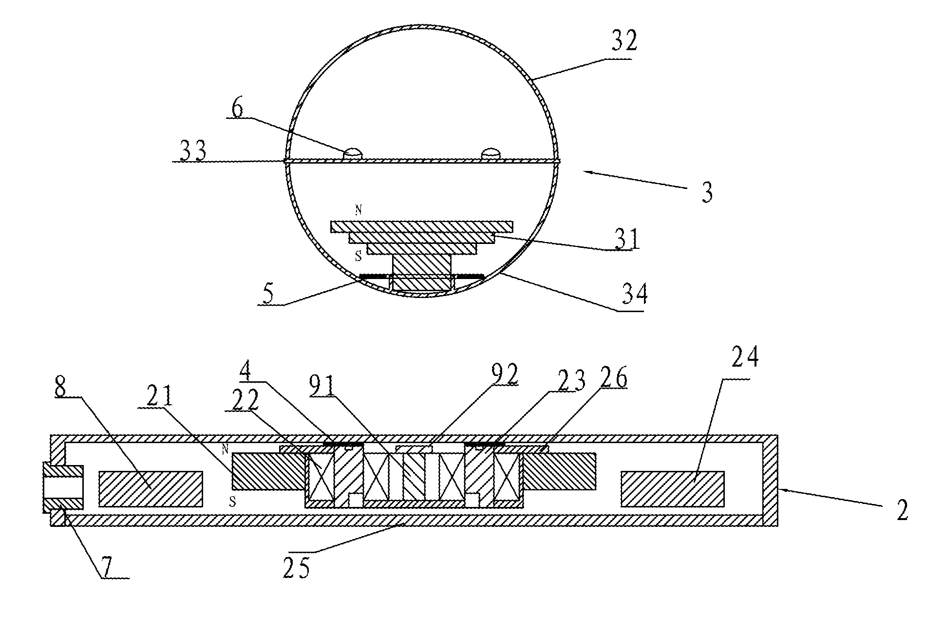 Magnetic suspension device